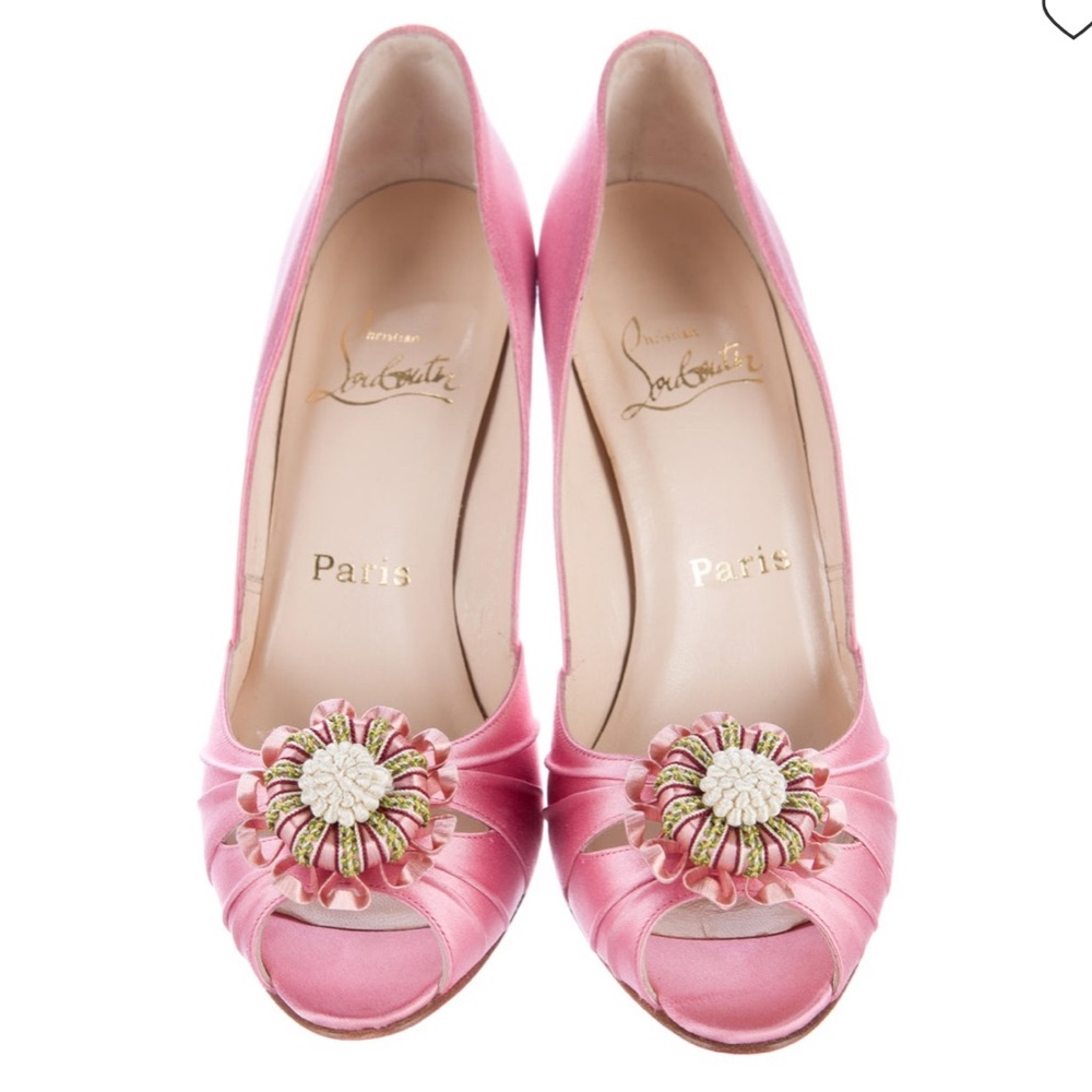 Christian Louboutin Pompadouce Pink Satin 36.5